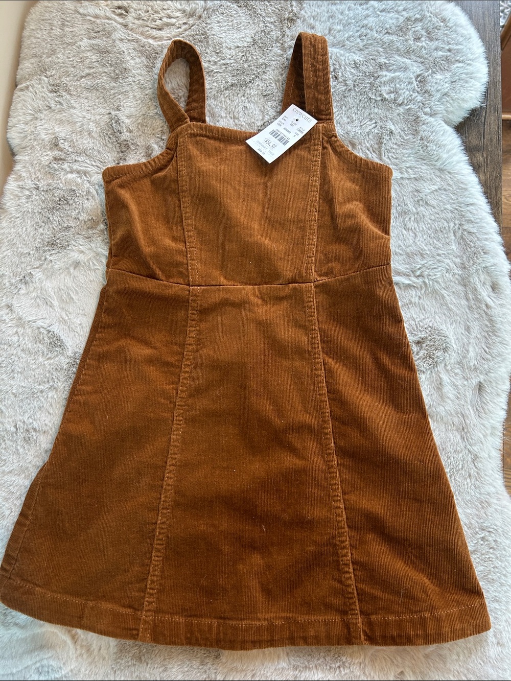 Crewcuts Brown Corduroy Pinafore Dress
